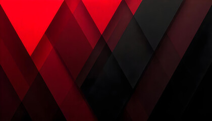 Wall Mural - geometric triangle red and black abstract background