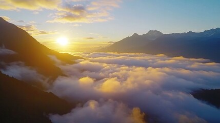 Wall Mural - Sunrise Above the Clouds