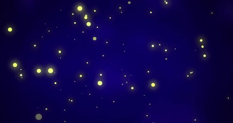 Poster - Animation of glowing spot lights over christmas trees in winter scenery