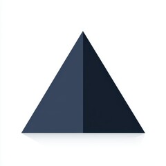 Poster - Minimalist Black Pyramid Silhouette on White Background
