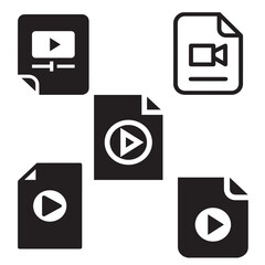 Poster - Video File vector design symbol 