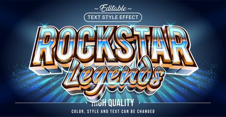 Poster - Editable text style effect - Rock star Legends text style theme.