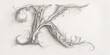 © Ali - Ornate pencil drawing of letter K.