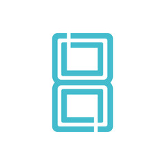 Fototapete - Monogram 8. Number 8. Number 8 design logo. Monogram letter mark 8 logo design. Monogram design vector logo. Monogram number 8 logo design. Simple number 8 monogram. Monogram 8 design logo. 