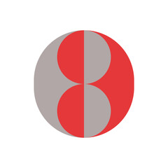 Fototapete - Monogram 8. Number 8. Number 8 design logo. Monogram letter mark 8 logo design. Monogram design vector logo. Monogram number 8 logo design. Simple number 8 monogram. Monogram 8 design logo. 