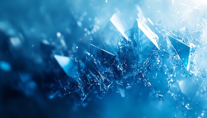 Aufkleber - A visually striking abstract blue banner for technology branding, incorporating digital elements and textures for a sleek appearance