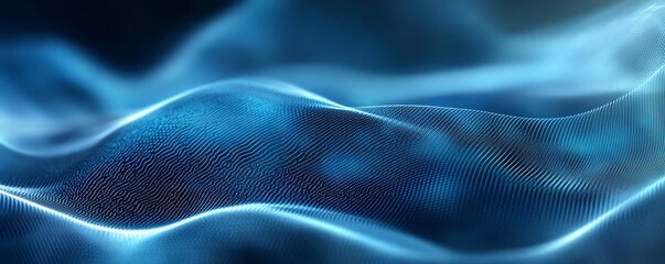 Poster - Abstract blue lines illustrating direction on a sophisticated techthemed background, emphasizing connectivity and innovation