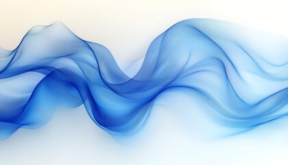 Poster - Contemporary tech background with flowing blue abstract lines that define direction and create a sense of motion and energy