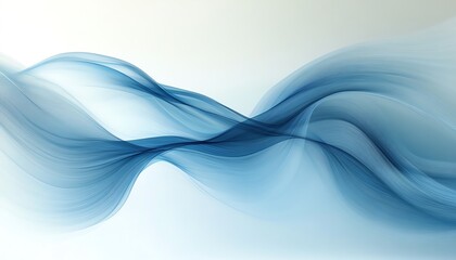Poster - Contemporary tech background with flowing blue abstract lines that define direction and create a sense of motion and energy