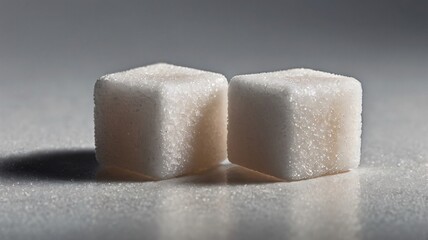 Close-up of sugar cubes perfectly arranged on a clean surface, showcasing their crystalline texture and simplicity