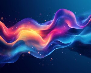 Aufkleber - Modern abstract blue banner for a technology site, highlighting vibrant hues and artistic shapes to represent cuttingedge solutions