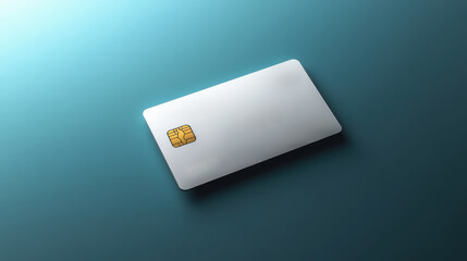Wall Mural - clean white credit card mockup on soft background