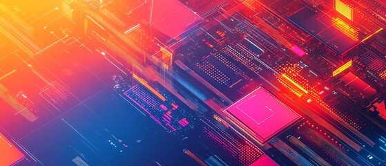 Aufkleber - Creative abstract image featuring fintech icons, emphasizing modern financial solutions and digital transformation in a captivating layout