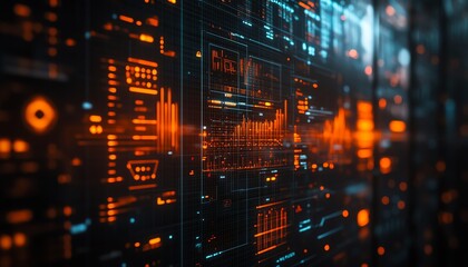 Poster - Modern abstract composition with financial technology symbols, emphasizing the growth and innovation within the fintech industry