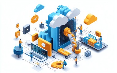 Leinwandbilder - Building scalable and adaptable microservices to foster flexible software solutions, essential for success in modern development practices