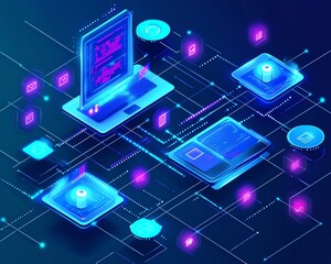 Leinwandbilder - Designing scalable and adaptable microservices solutions to enhance flexibility in modern software development, ensuring success in contemporary practices
