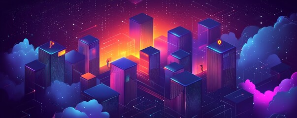 Leinwandbilder - Microservices designed for scalability and adaptability, offering robust solutions for modern software systems, enhancing agility in contemporary development