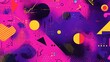 © milkyway - Vibrant 80s Memphis Style Abstract Geometric Composition with Retro Patterns and Shapes