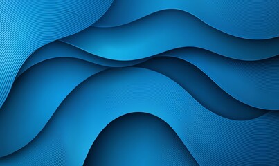 Poster - Abstract blue waves create a dynamic and fluid background, perfect for modern designs and artistic projects.