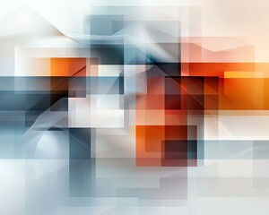 Poster - An abstract composition featuring geometric shapes and vibrant colors, creating a dynamic visual experience with depth and movement.