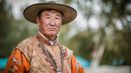 Poster - Portrait of a Mongolian Man