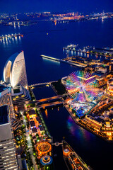 Wall Mural - Yokohama view from Landmark tower in Kanagawa, Yokohama, Japan