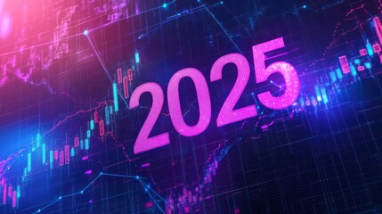 Poster - A stock market graph shaped like 
