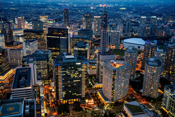 Wall Mural - Yokohama view from Landmark tower in Kanagawa, Yokohama, Japan