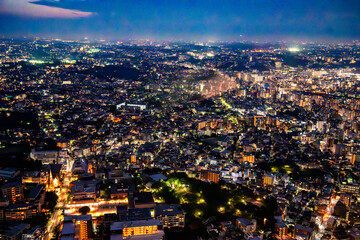 Wall Mural - Yokohama view from Landmark tower in Kanagawa, Yokohama, Japan