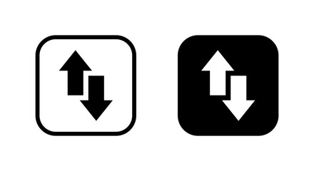 Poster - Up down arrow icon on black square