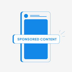 Poster - Sponsored content icons highlight transparency in content marketing. Clear labeling ensures that audiences understand paid partnerships, building trust promoting ethical content promotion strategies