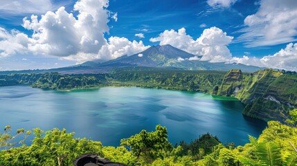 Poster - Volcanic Lake Landscape