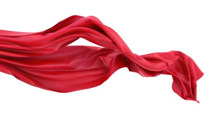 Canvas Print - Flowing Red Fabric