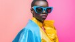 © 69 - Fashion editorial shot featuring bold, vibrant colors and cutting-edge designs, exuding power, confidence, and boldness in every detail
