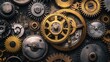 © TopMedia - A mechanical clock with oversized gears, the bold design emphasizing the passage of time in a visual way.