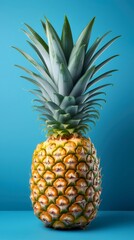 Pineapple on a blue background 