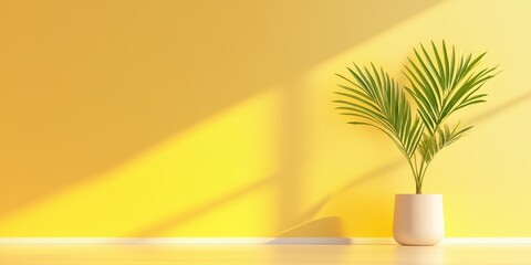 Poster - Simple light yellow background with subtle shadowing for a clean, minimalist aesthetic.