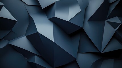 Poster - Modern dark blue background with geometric lines and shapes, perfect for tech or business presentations.