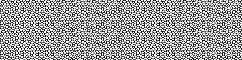 Fototapete - Black and white geometric seamless patterns vector. Irregular shapes repeated backdrop for web tiles, technology science and interior designs. line polygonal cells template background.
