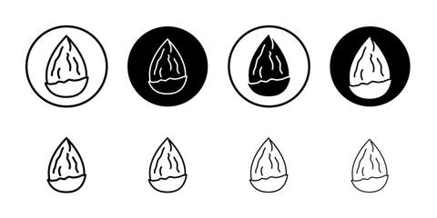 Aufkleber - Almond icon Outline vector for web ui