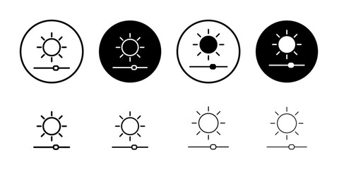 Aufkleber - Brightness icon Outline vector for web ui