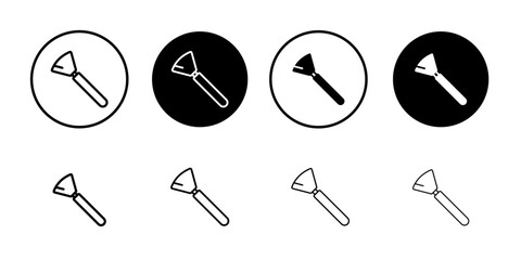 Poster - Brush icon Outline vector for web ui