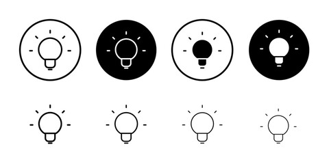 Poster - Bulb icon Outline vector for web ui