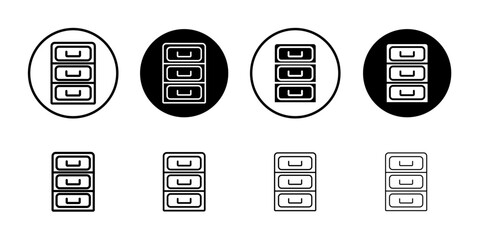 Poster - Cabinat icon Outline vector for web ui
