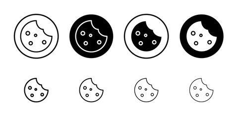 Poster - Cookie icon Outline vector for web ui