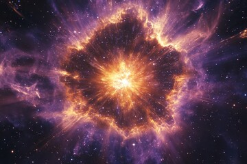 Poster - A mesmerizing cosmic star radiating light beams, ideal for sci-fi art and design., photo of Isolated on transparent background-- C100