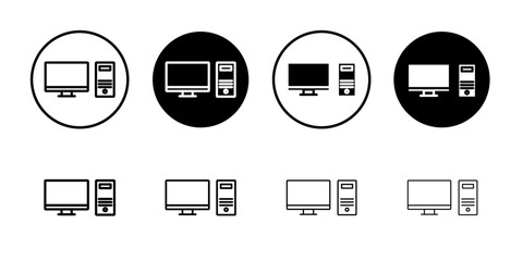 Poster - Desktop icon Outline vector for web ui