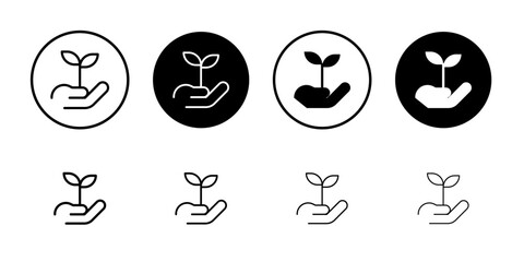 Poster - Environment icon Outline vector for web ui