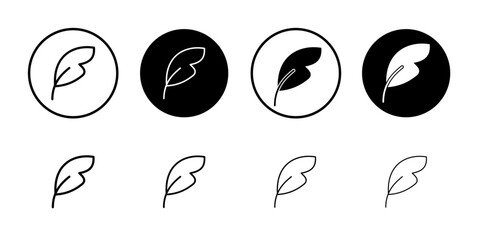 Poster - Feather icon Outline vector for web ui