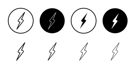 Poster - Flash icon Outline vector for web ui